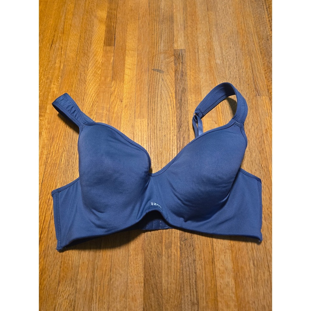 IZOD Women 38D Navy Blue Underwired Microfiber Padded Comfort  T-Shirt Bra‎